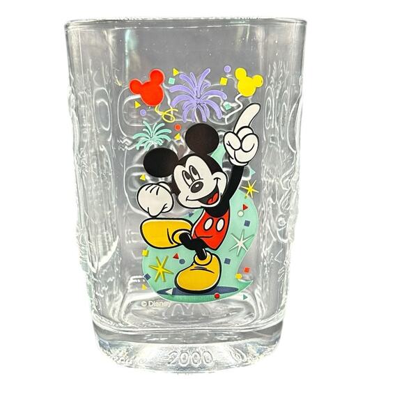 Vintage 2000 Walt Disney World Mickey Mouse McDonalds 25th Anniversary Glass - Picture 1 of 13